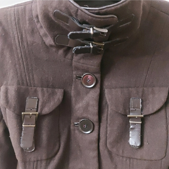 Zara Basic Short Trench Coat Metal Hardware - Picture 3 of 7